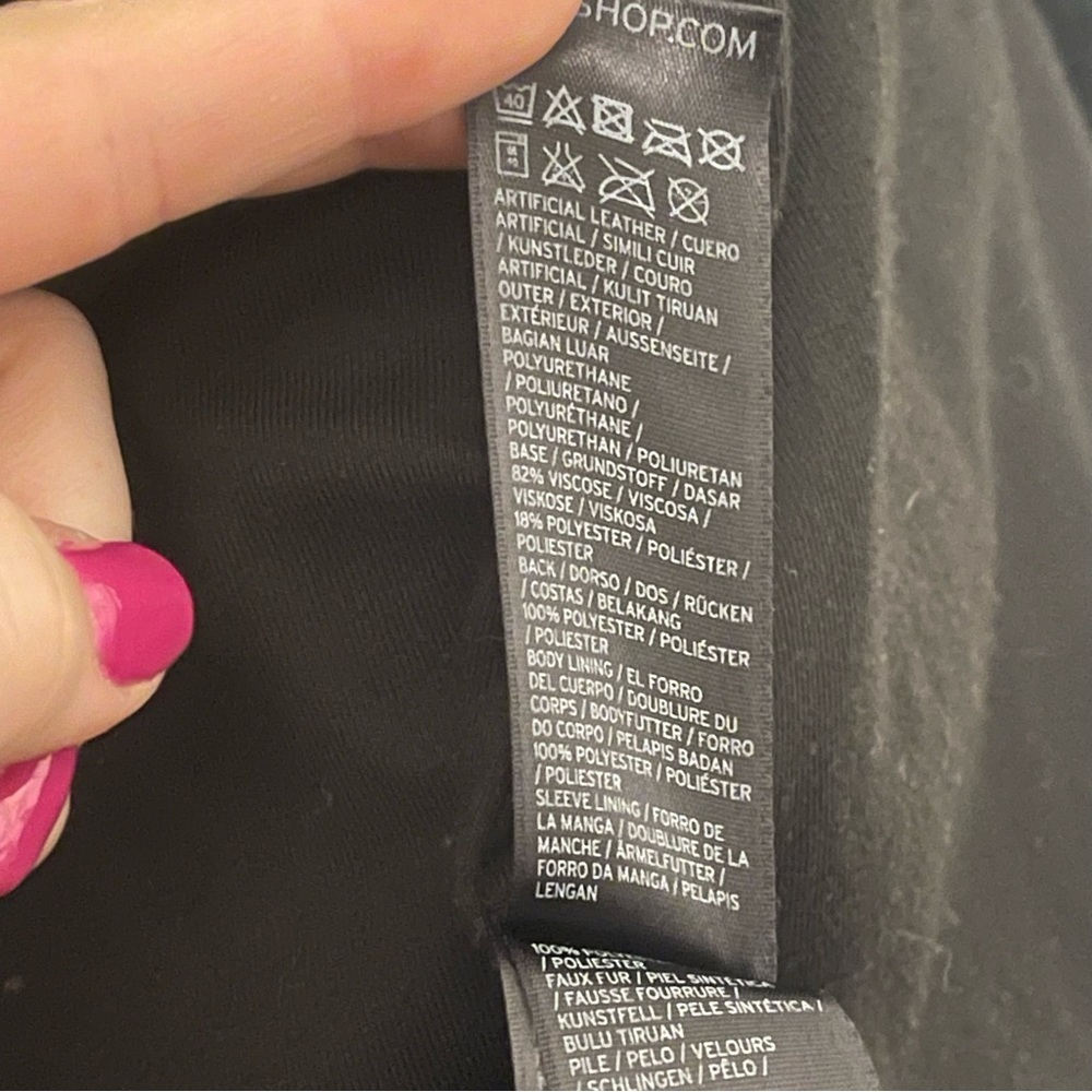 Topshop | shearling faux leather moto jacket - Picture 12 of 12